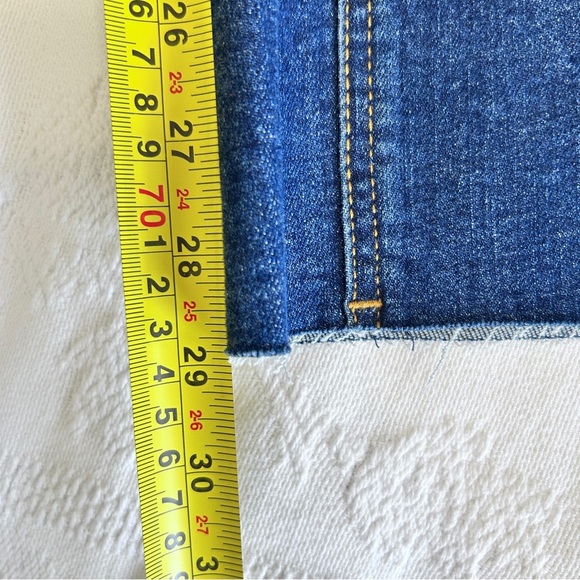 Oat New York Women's Size 20W Blue Jeans High Rise Med Wash Raw Hem Flattering - Picture 6 of 8